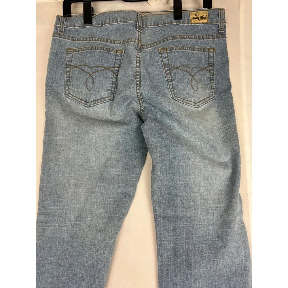 Judy Blue Womens Light Wash Flare‎ Leg Denim Jeans Embroidered Back Pockets 15